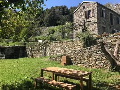 Jardin de l'établissement Maison de charme Corse sauvage