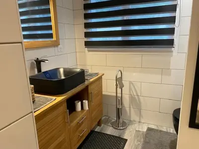 Salle de bains dans l'établissement La Villa Volpaso