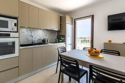 Cuisine ou kitchenette dans l'établissement Domaine A Marella