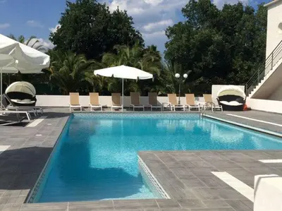 Piscine de l'établissement Apartment in Moriani-Plage near the Beach ou située à proximité