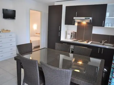 Cuisine ou kitchenette dans l'établissement Apartment in Moriani-Plage by the Beach