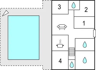 Plan de l'établissement Cozy Home In Algajola With Wifi