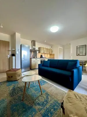 Cuisine ou kitchenette dans l'établissement Appartement CUMARU vue mer