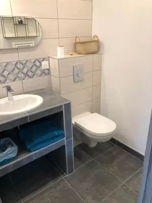 Salle de bains dans l'établissement Villa Capraghjese