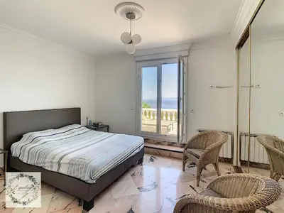 Un ou plusieurs lits dans un hébergement de l'établissement Seaview villa Marlau