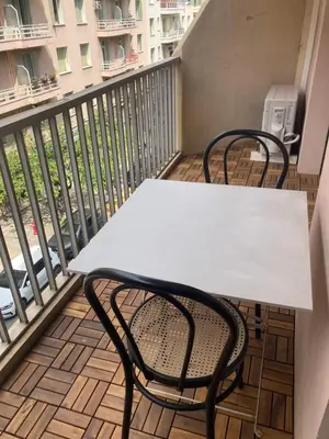 Balcon ou terrasse dans l'établissement Charmant T1 Bastia