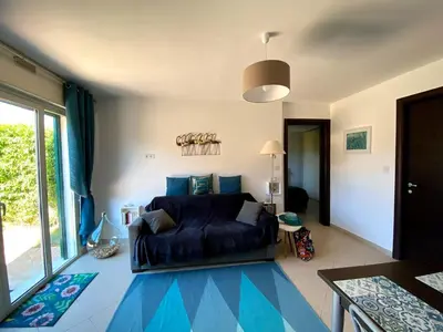 Coin salon dans l'établissement Appartement Dolce Farniente Corse Lozari