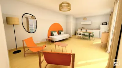 Un ou plusieurs lits dans un hébergement de l'établissement Hôtel Flor