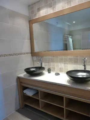 Salle de bains dans l'établissement Vista di Sognu