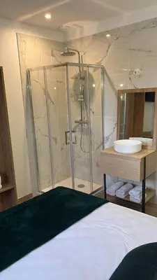 Salle de bains dans l'établissement Hotel U Catagnu
