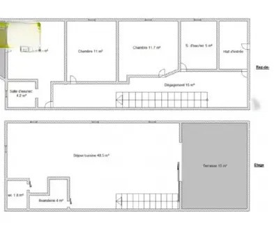 Plan de l'établissement Maison de Charme-A STALLA- Entre Mer et Montagne