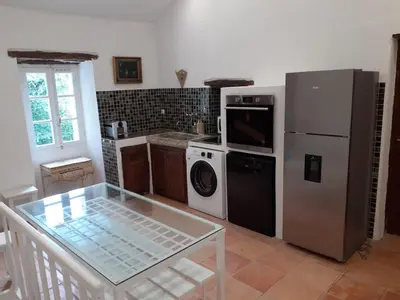 Cuisine ou kitchenette dans l'établissement La vagolo