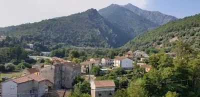 Vue générale sur la montagne ou vue sur la montagne depuis l'appartement