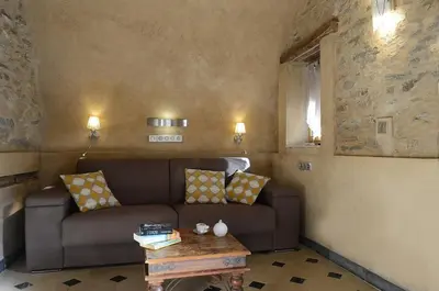 Coin salon dans l'établissement Au coeur du Village de Lucciana