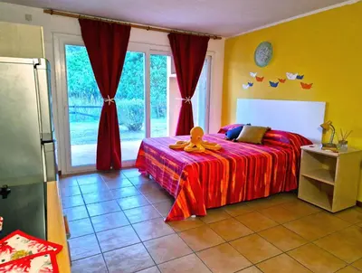 Un ou plusieurs lits dans un hébergement de l'établissement Studio 2 ou 3 people, 150 m beach, near Ghisonaccia