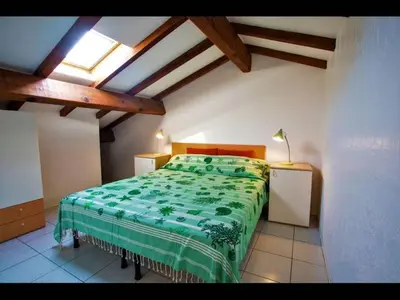 Un ou plusieurs lits dans un hébergement de l'établissement Marina Corsa Res 4 rooms apartment 2 bathrooms 150 m from the sea Ghisonaccia
