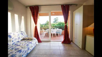 Coin salon dans l'établissement Marina Corsa Residence 3rooms apartment 150 m from the beach - Ghisonaccia
