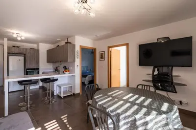 Cuisine ou kitchenette dans l'établissement Le Clos d'Oletta