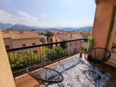 Vue générale sur la montagne ou vue sur la montagne depuis l'appartement