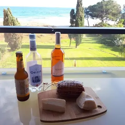 Résidence Les Marines de Moriani pieds dans l'eau duplex avec terrasses vue mer