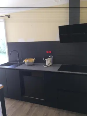 Cuisine ou kitchenette dans l'établissement E Cabanacce