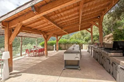 Balcon ou terrasse dans l'établissement Villa La Doughe