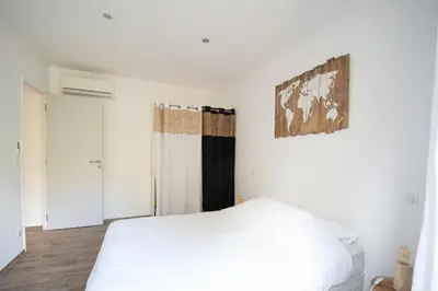Un ou plusieurs lits dans un hébergement de l'établissement Villa Anna location de vacances au Calme en Corse à proximité de Calvi