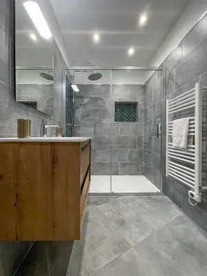 Salle de bains dans l'établissement Villa L'Alba BASTIA by Location-tourisme-corse