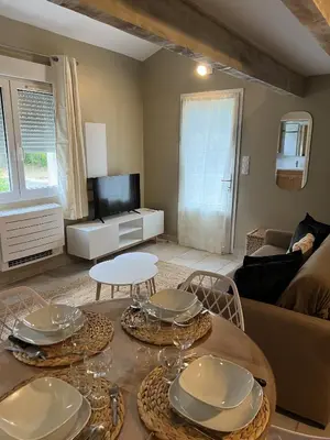 Coin salon dans l'établissement Appartements St. Pancrace