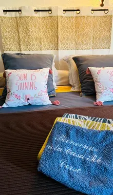 Un ou plusieurs lits dans un hébergement de l'établissement Chambre d'hôtes Casa Tib
