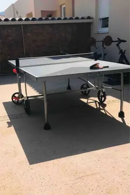 Tennis de table au sein de l'établissement maison cosy climatisée avec piscine et jardin ou à proximité