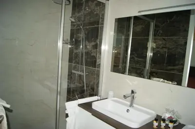 Salle de bains dans l'établissement Bel appartement avec vue sur mer - Les Palmiers