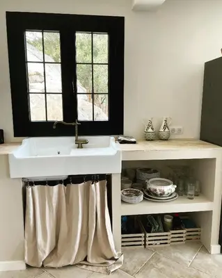 Cuisine ou kitchenette dans l'établissement Casa di l’alivi