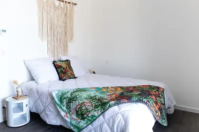 Un ou plusieurs lits dans un hébergement de l'établissement Casa lunga, 8 pax, clim, vue mer, piscine