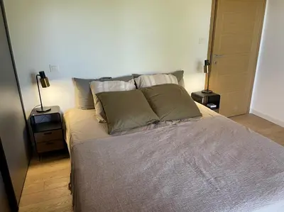 Un ou plusieurs lits dans un hébergement de l'établissement Villa bellevue, neuve, 6 pax, pisc. chauffée