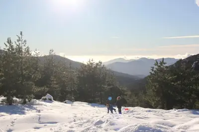 L'établissement Appartement avec vue sur la montagne en hiver