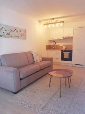Cuisine ou kitchenette dans l'établissement Joli studio Calvi 50m plage